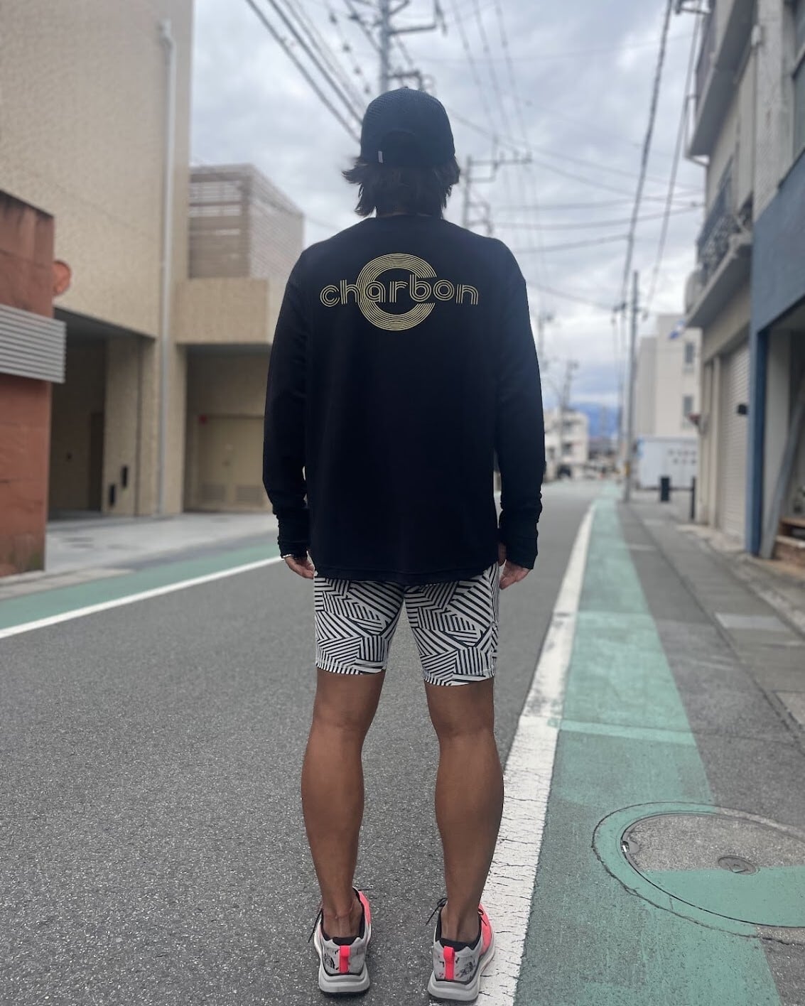 charbon / DRY SMOOTH LONG SLEEVE TEE（Dark Navy） | 道がまっすぐ