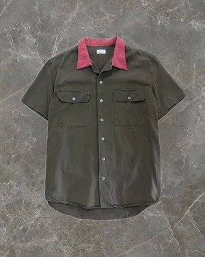 "HELMUT LANG 96SS" collar design military shirt
