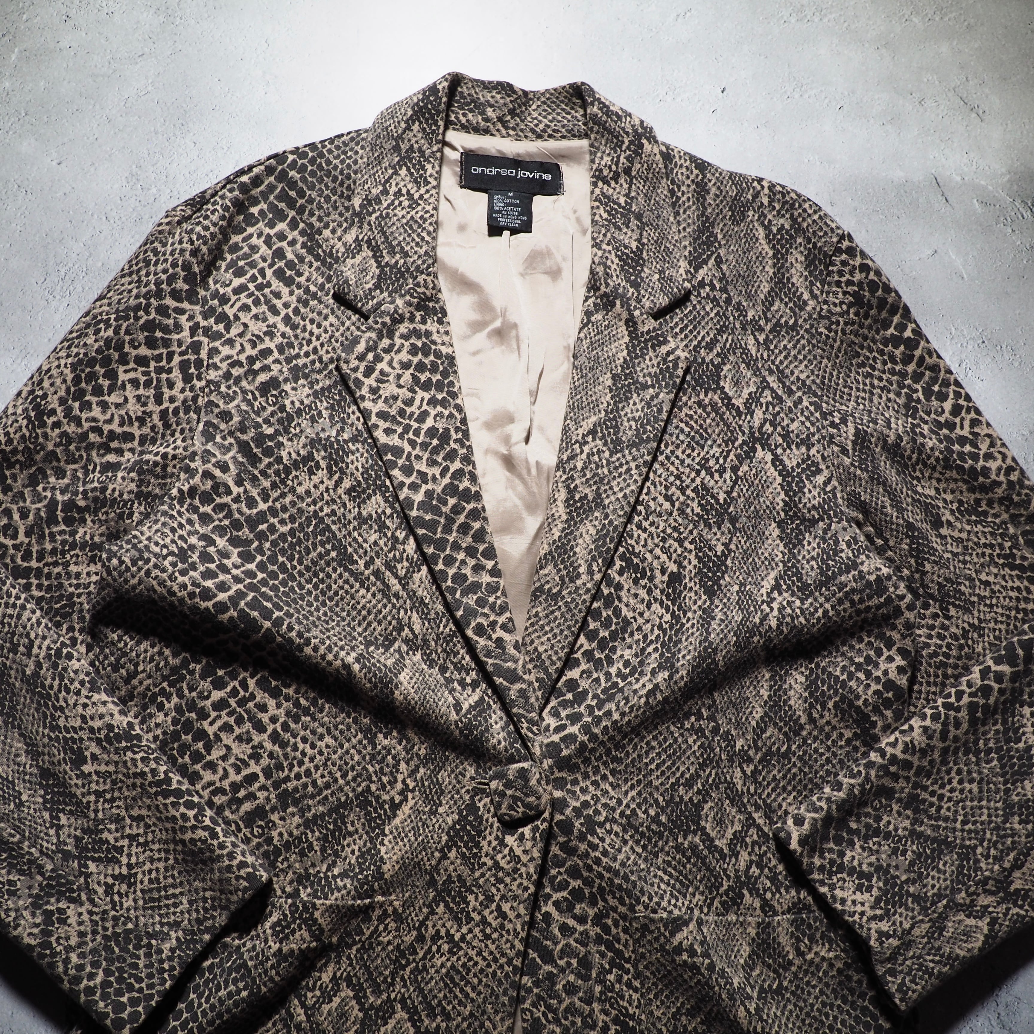 Bewitching Python pattern Single Breasted Tailored Jacket