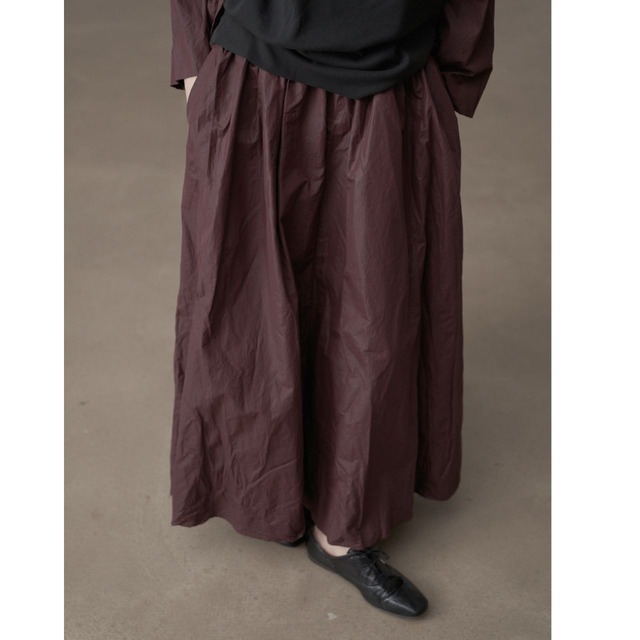 Wrinkle-processed jacket & a-line maxi skirt set【2color】 C1068