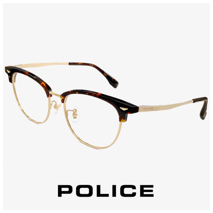 【新品】 メンズ ポリス メガネ vplt18k-500k59 VPLT18K 500K59 POLICE 眼鏡 男性用 メタル titanium チタン 製 セル巻き クラウンパント型 フレーム メンズ ポリス メガネ vplt18k-500k59 VPLT18K 500K59 POLICE 眼鏡
