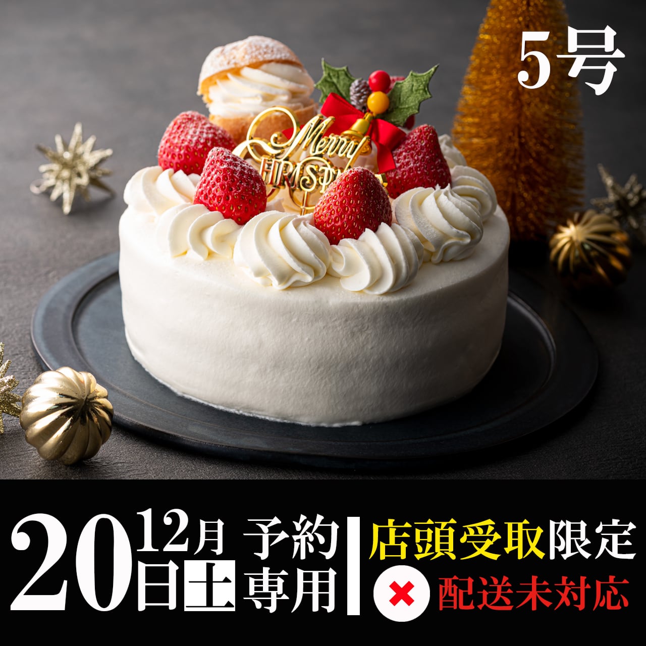 【12月20日(土)専用】ジャージー牛乳生デコレ5号