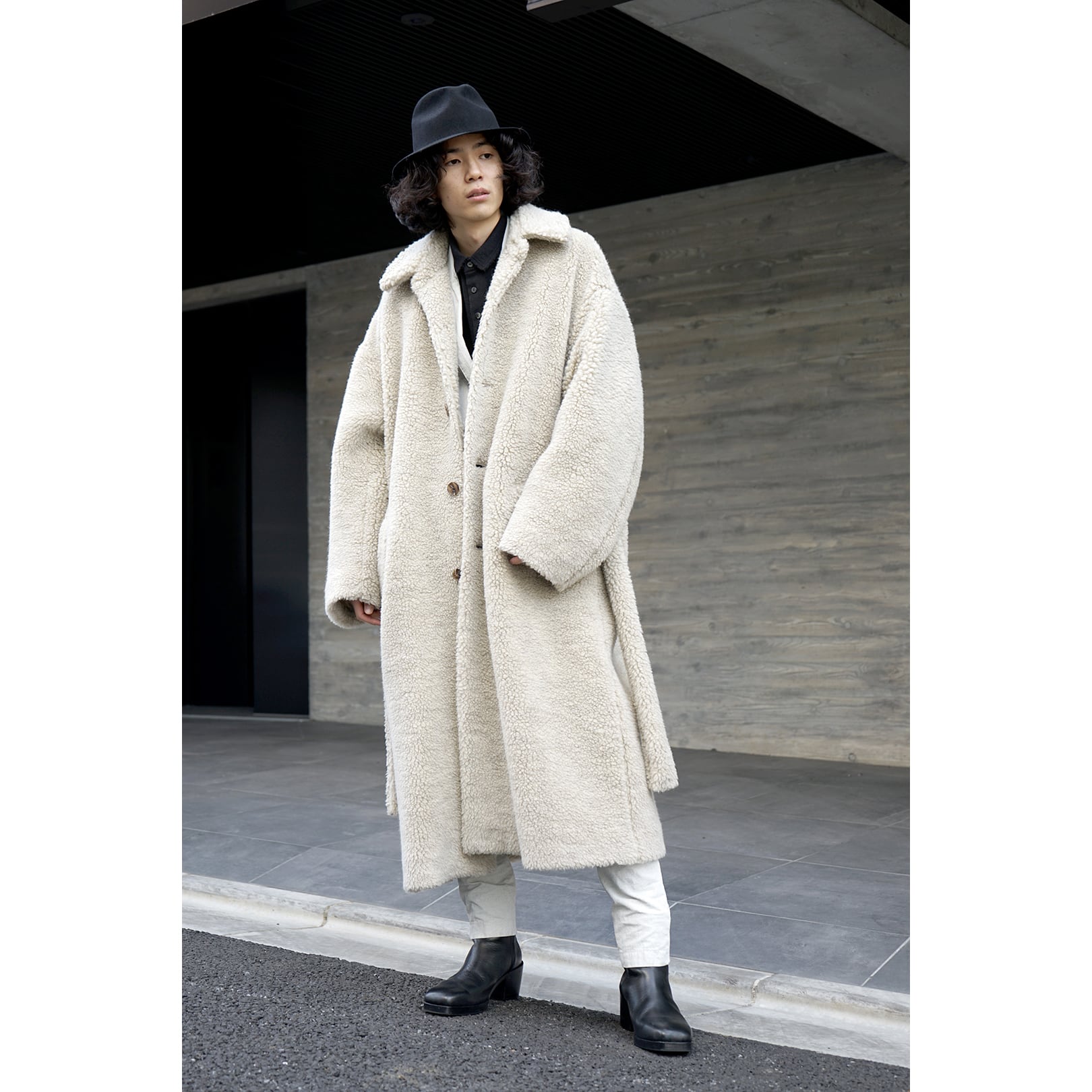 Blanc YM 21aw Wool Pile Balmacaan coat | www.innoveering.net