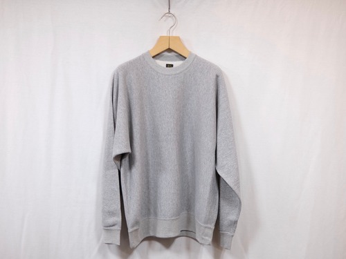 Men’s BATONER”TWISTLESS YARN LOOPWHEEL CREW NECK GRAY”