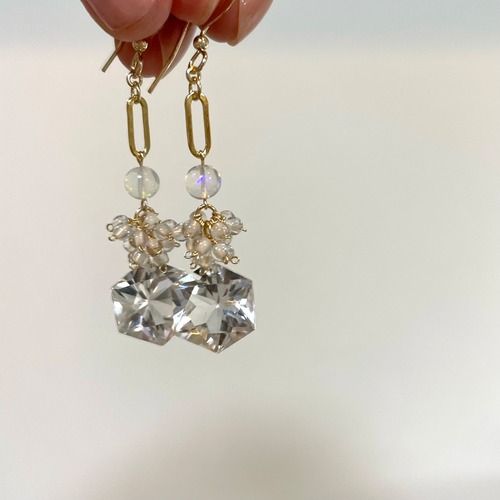 Snow Crystal earrings/clear