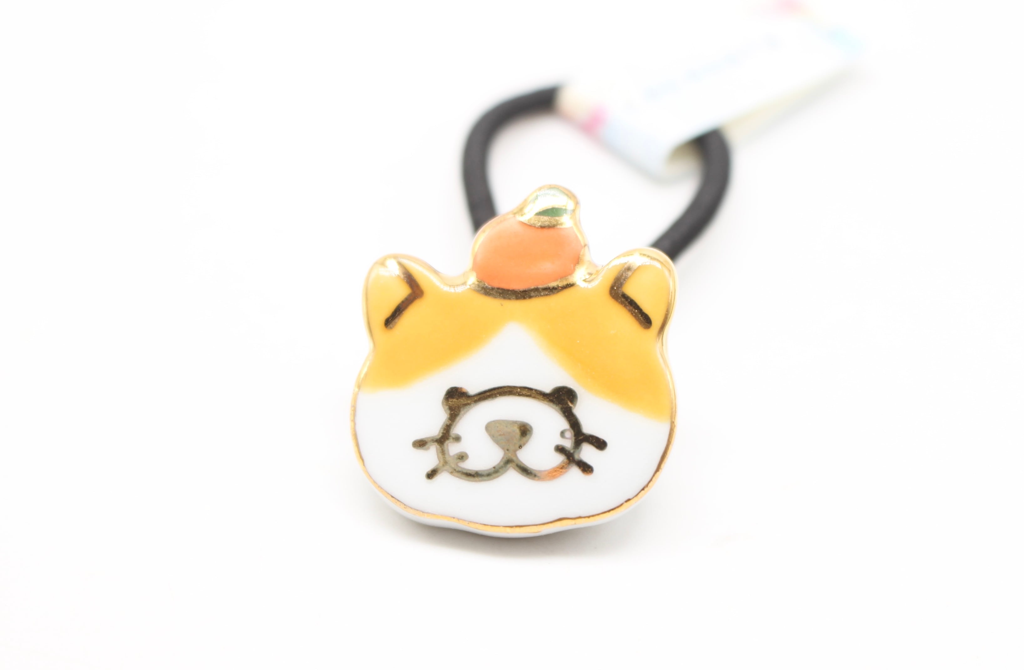 有田焼 ヘアゴム ミカンねこ オレンジ | 有田焼アクセサリー・陶器
