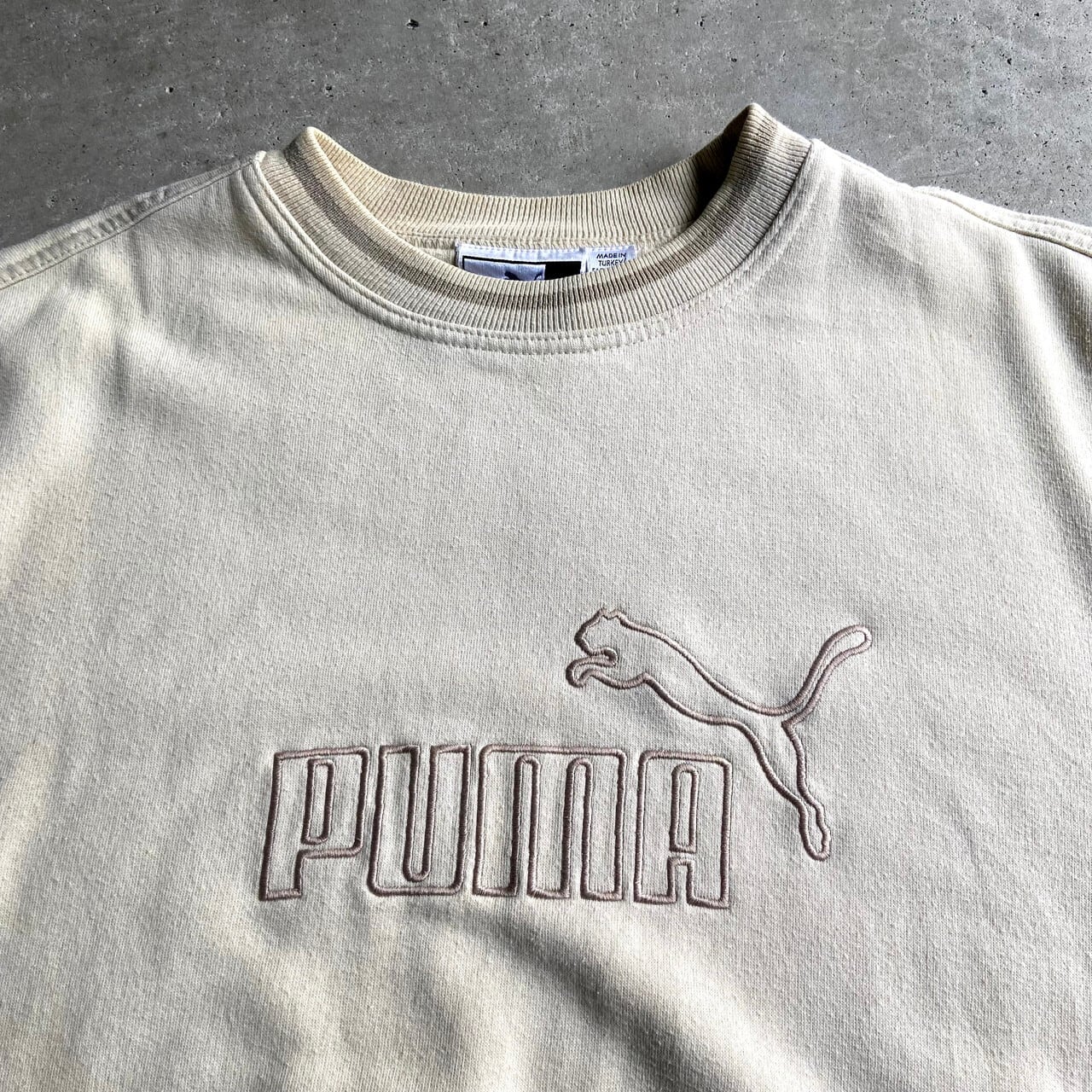 90年代 PUMA プーマ フロントロゴ 刺繍 スウェットシャツ メンズM 古着 ...