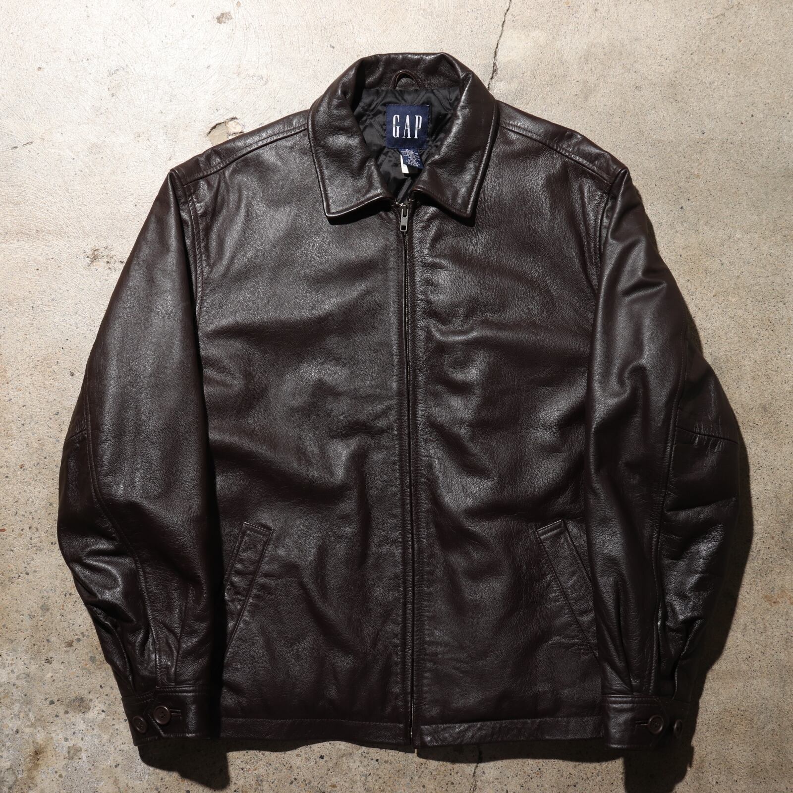 極美品 M ブラウン OLD GAP Y2K 本革 レザージャケット オールド 