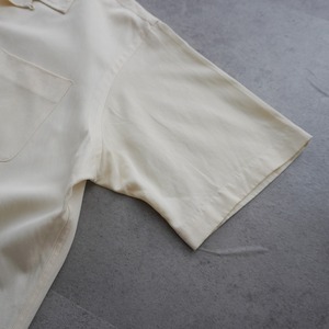 Polo by Ralph Lauren "CALDWELL" open collar shirt Silk Cotton [L] 古着