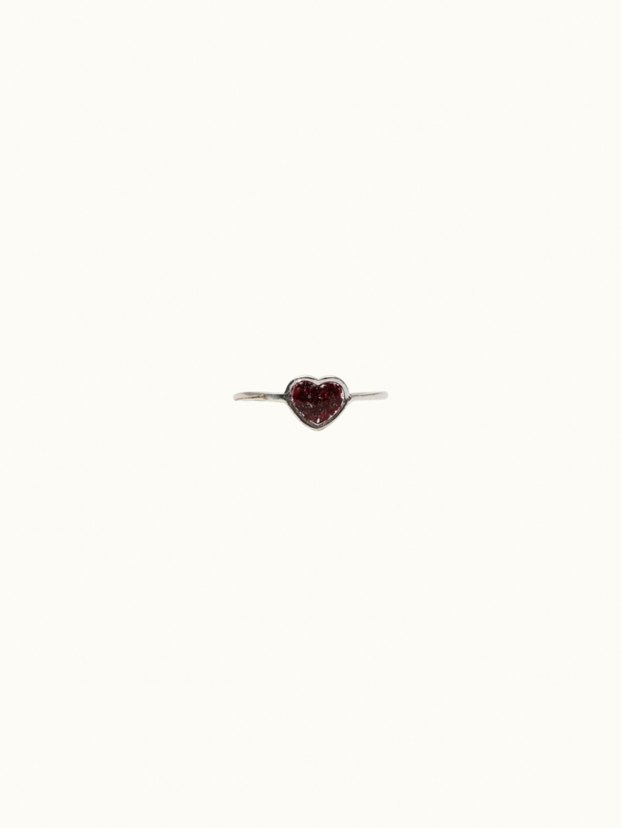 HEART ROSE RING (SILVER)