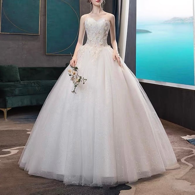 カラー&ラインが選べる♪【リクエスト】フリーライン ウェディングドレス f_dress001