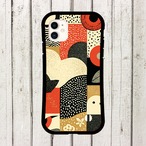 受注生産 iPhoneケース 太陽と月の民芸パネル柄｜フォークアート FMSY076A