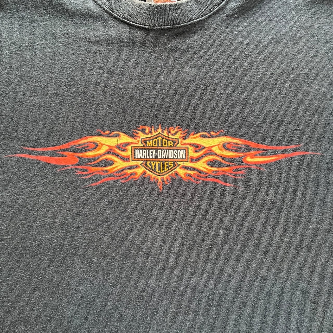 Harley Davidson 2002 Flaming Skull Long Sleeves Tee | Vintage High
