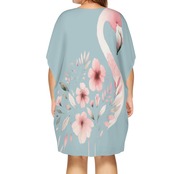 Women's V-Neck Plus Size Loose Dress FL 4838
