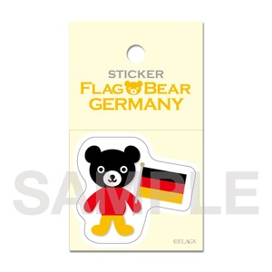 FLAG BEAR STICKER ＜GERMANY＞ ドイツ （小（S））