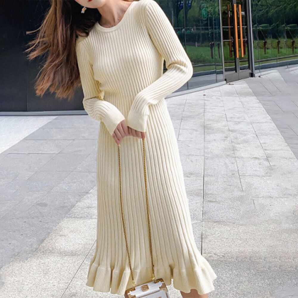 マーメイド ワンピース レディース 秋冬 ニット 韓国 おしゃれ 大人 かわいい きれいめ フェミニン 暖かい 大人可愛い 大人女子