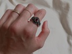 Vintage 925 silver and garnet ring