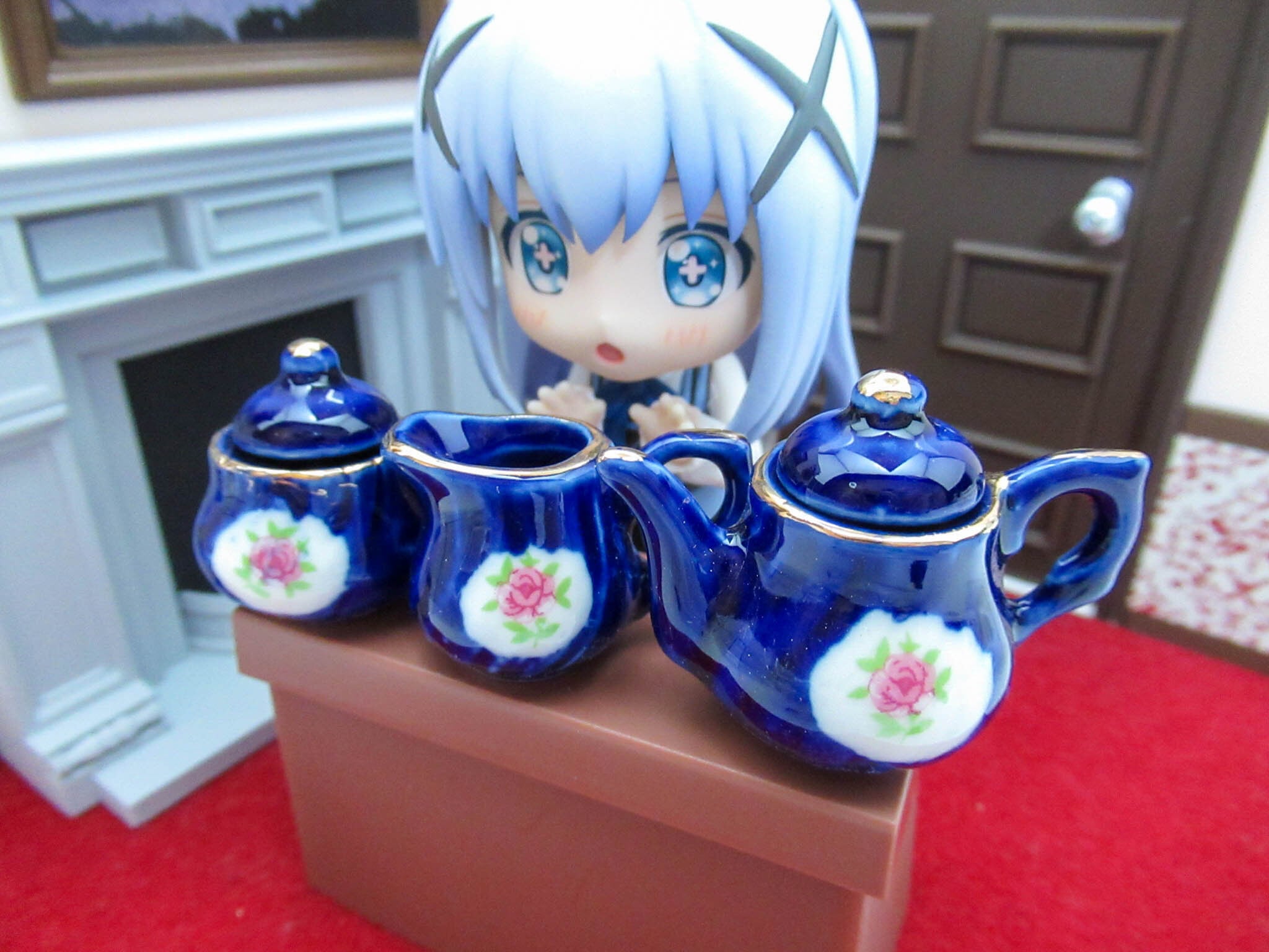 ミニチュア 陶器◇可愛いティーカップシリーズ MS ティーセット