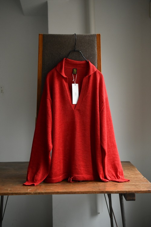 BATONER / RAMIE WOOL SKIPPER (Red)
