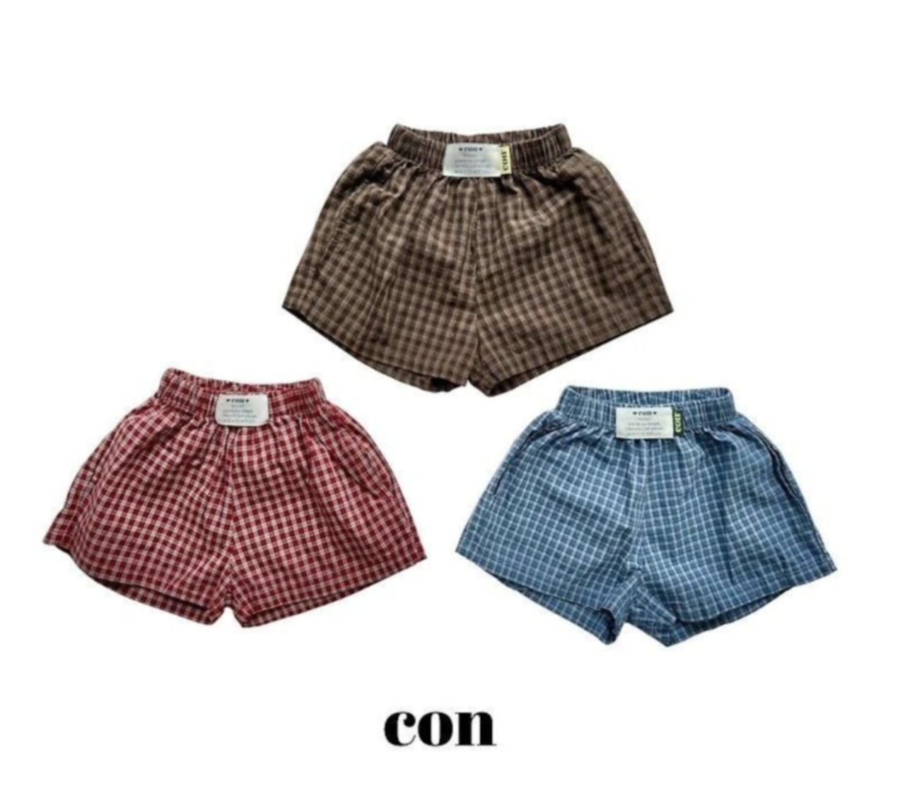 【送料無料｜取寄｜お得な3点セット】CON 26/SM フレンチホワイトシャツ＋ベストオーブTシャツ＋チェックパンツ｜夏服｜韓国子供服