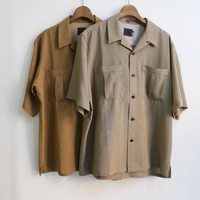 COMM.ARCH.  コム・アーチ　POLY RAMIE OPEN COLLAR S/S SHIRT  オープンカラーシャツ