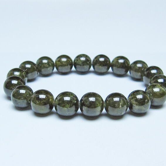 ツァボライト ブレスレット 12mm一点物 おまかせ便 111-49758