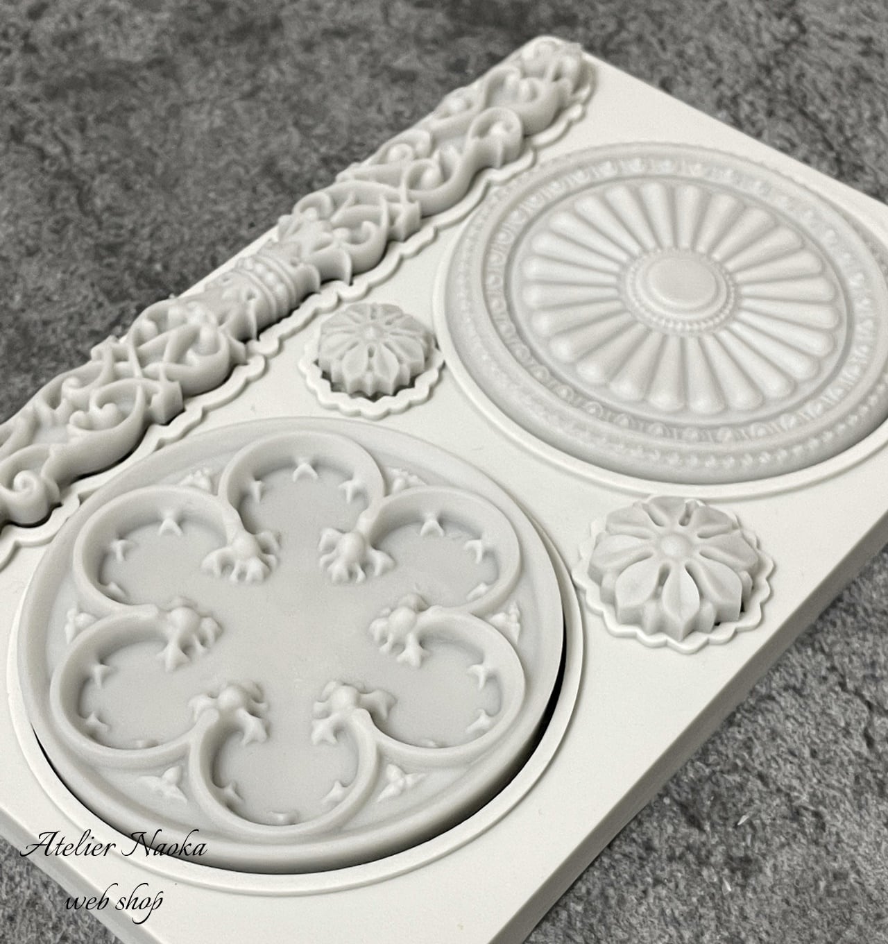 オリエンタル(5種類) シリコンモールド | シリコンモールド・クレイ