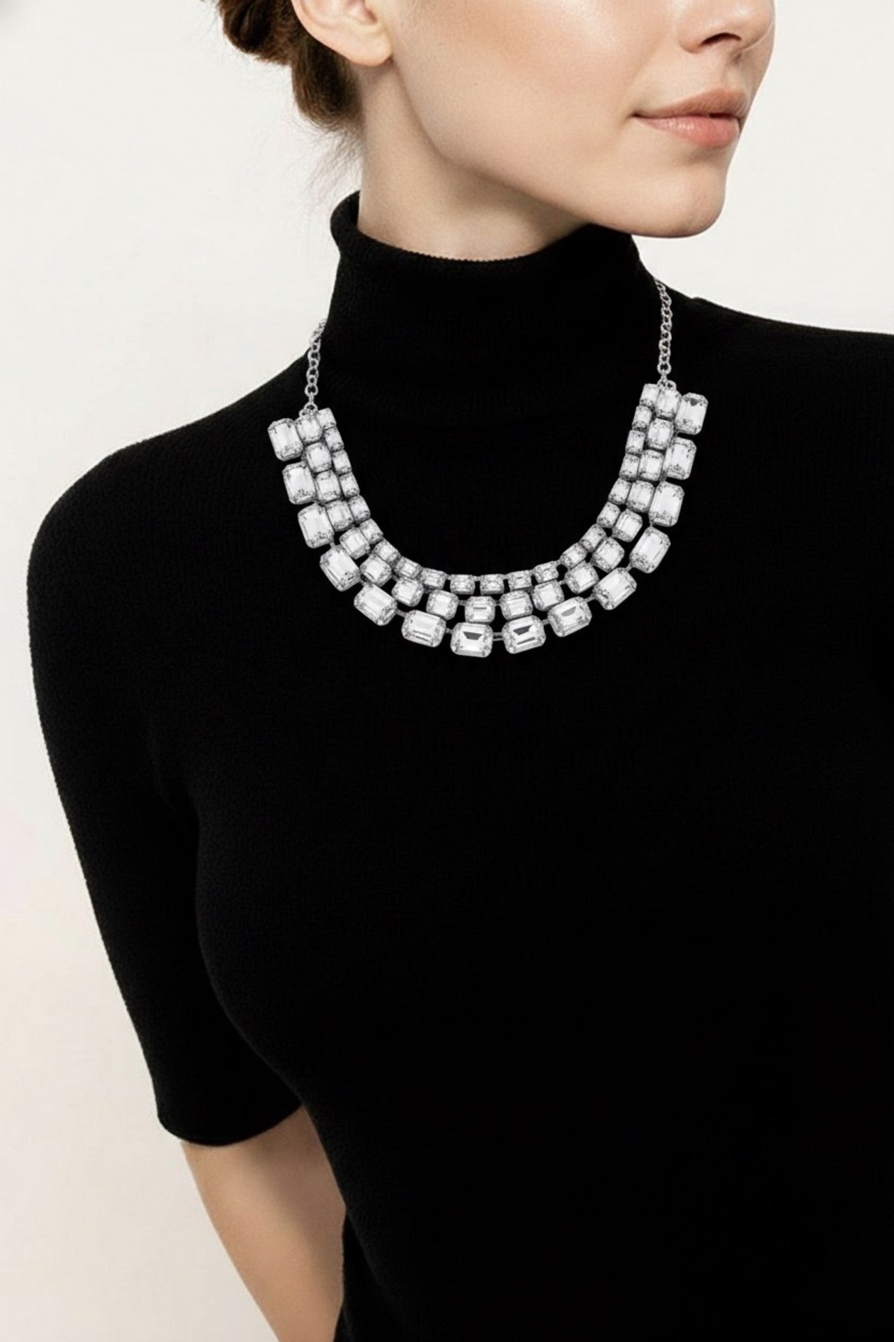 【Rental】3連ビジューネックレス 画像3