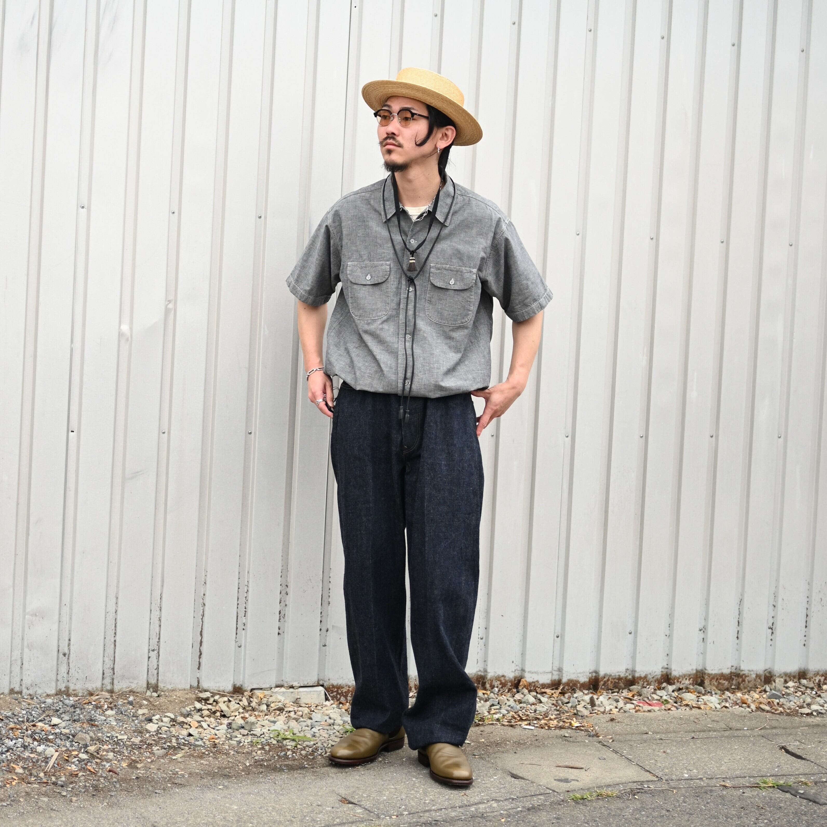 OLD JOE (オールドジョー）GATHERED WAIST MARLBORO SHIRTS (Short