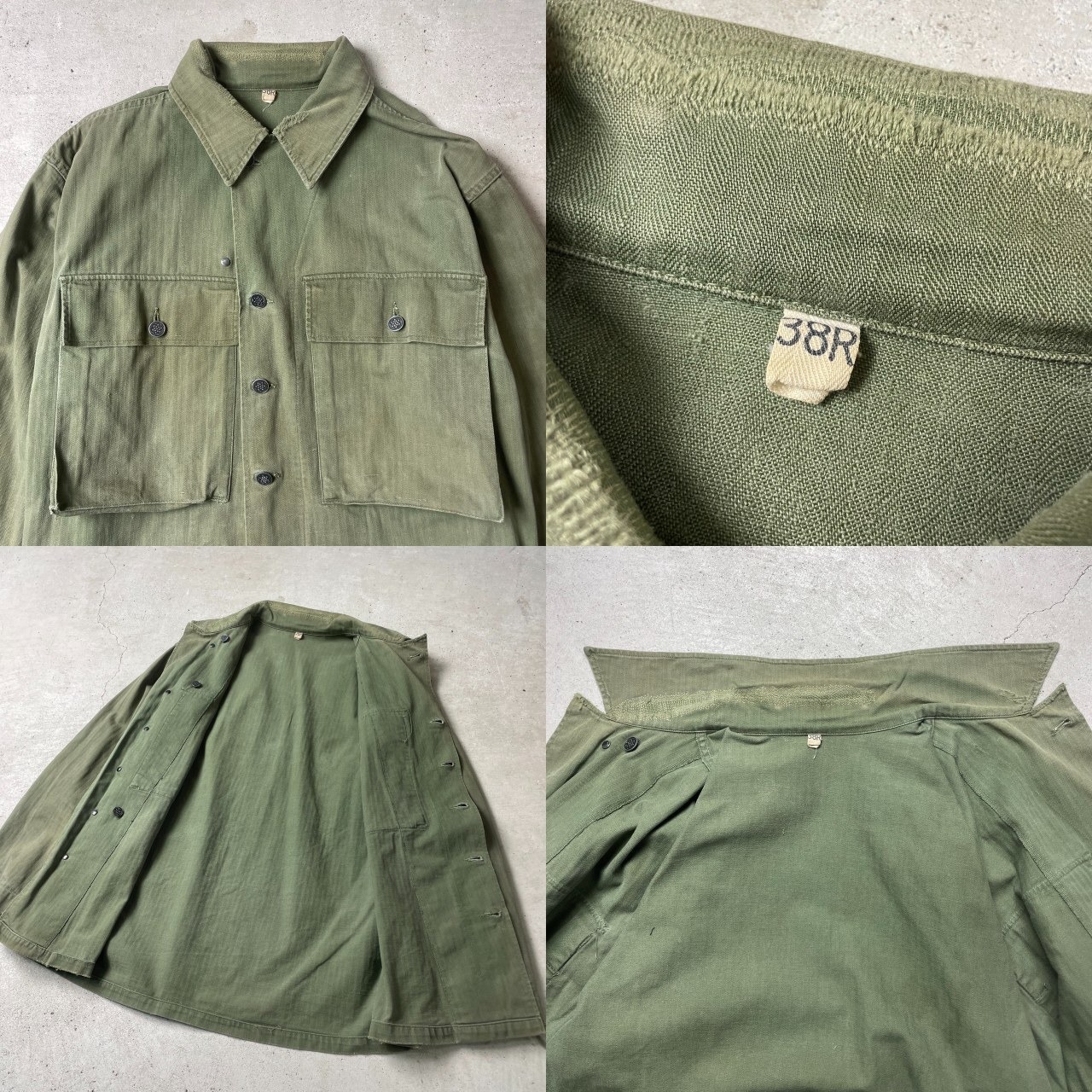 40年代 U.S.ARMY 米軍実品 M-43 HBT ミリタリー ユーティリティー 