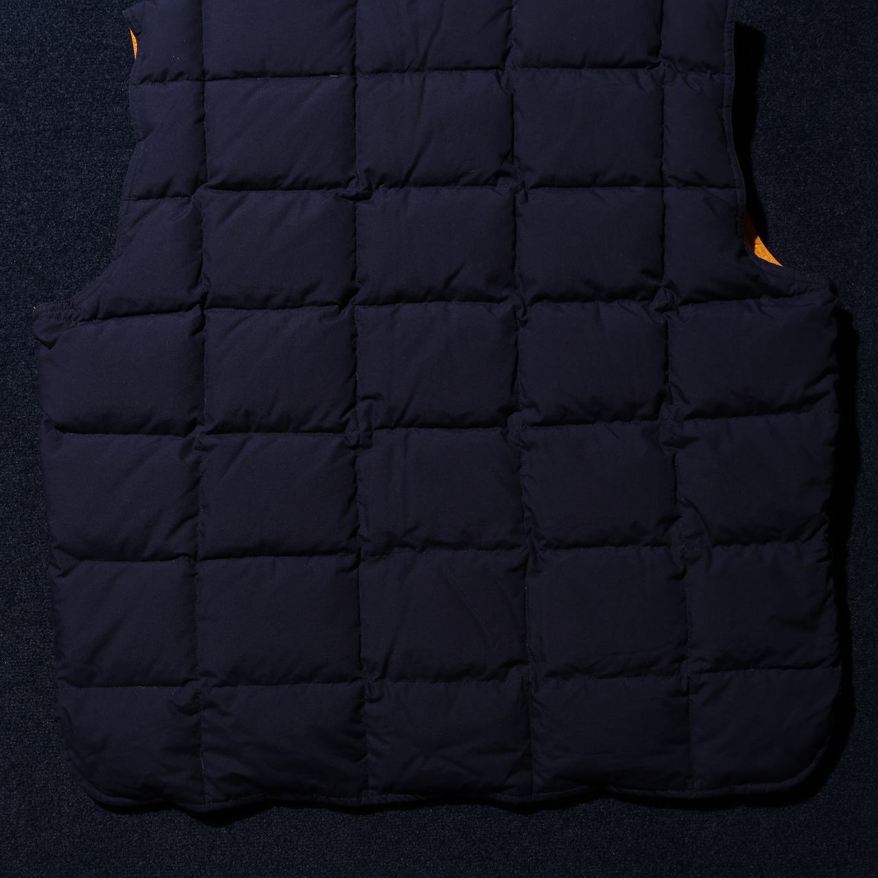 美品 XL リバーシブル ネイビー マンゴー Eddie Bauer Downlight Vest エディーバウアー グース ダウンライトベスト