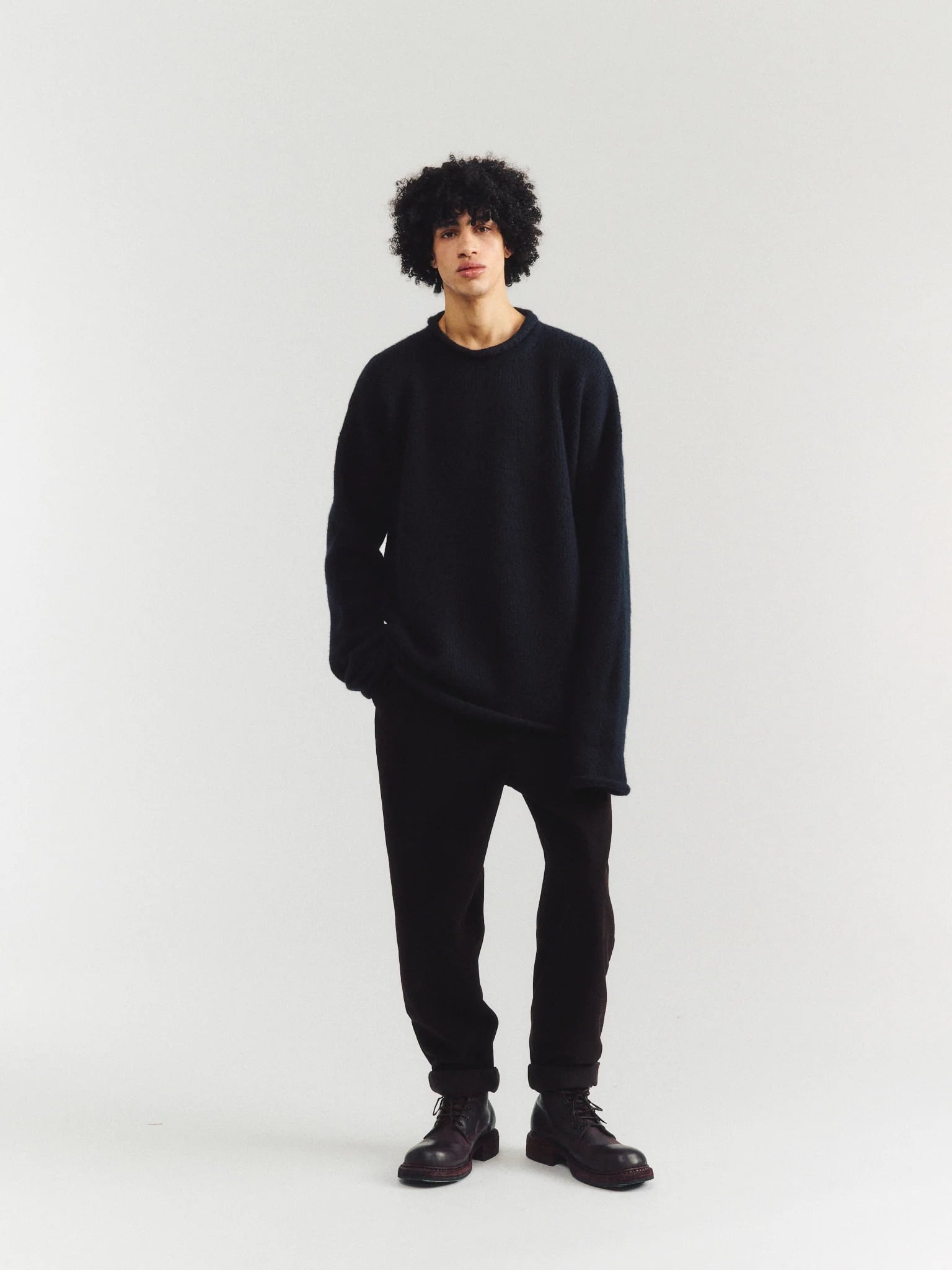 CASEY CASEY SOFTY JUMPER BLACK 25HK031 | BEST PACKING STORE