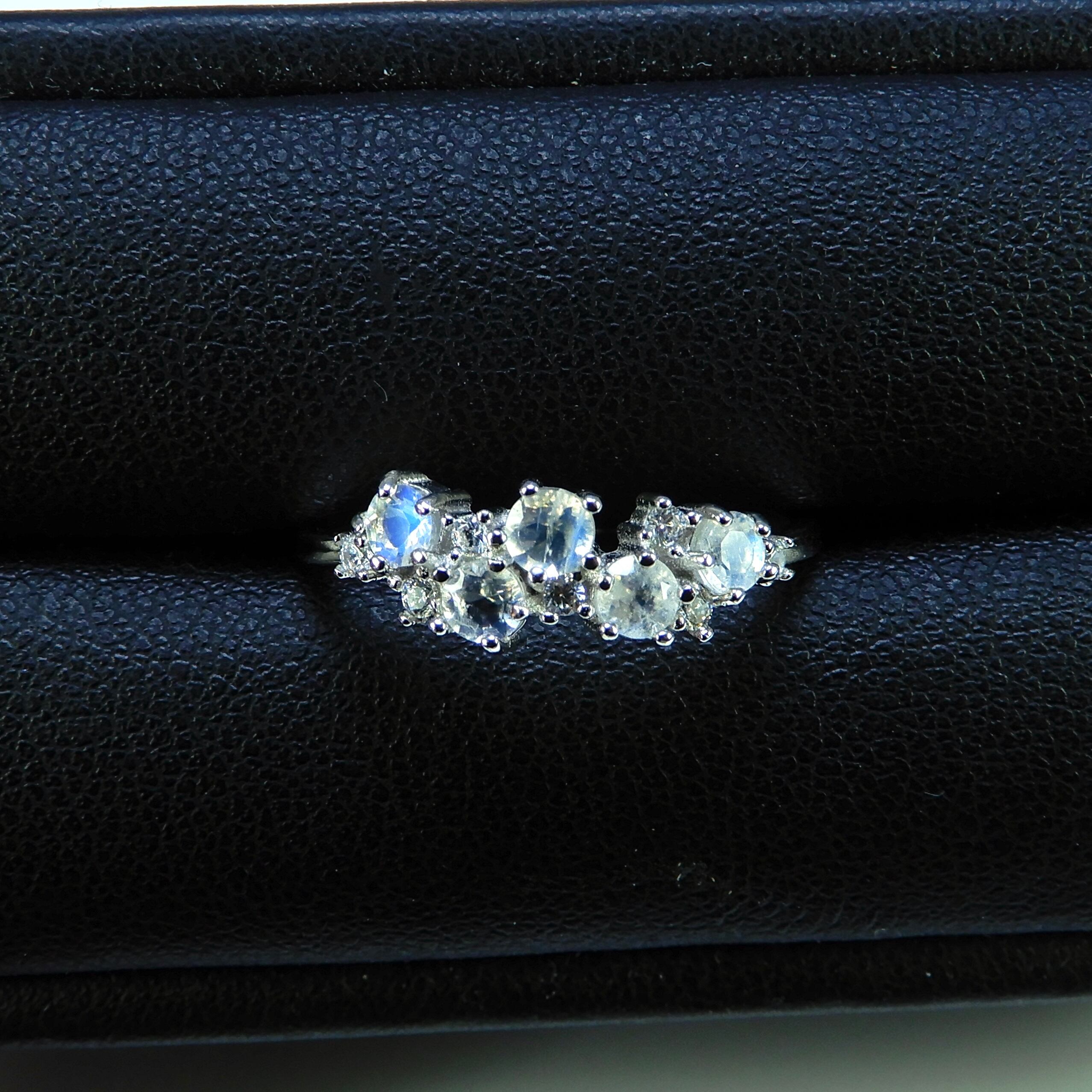 リースRing♦︎ラブラドライト♦︎WGカラー《0022》