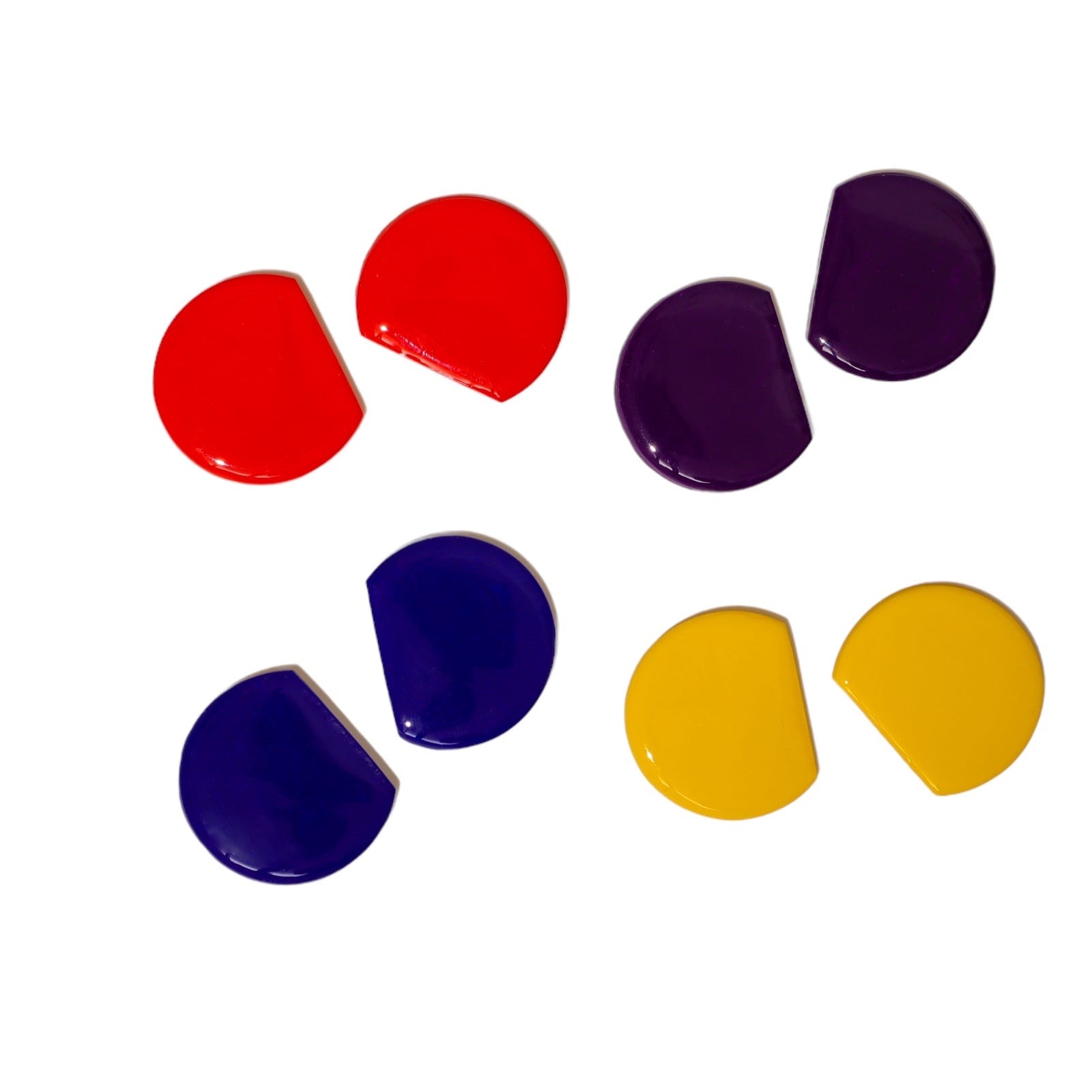 参考作品。帯留帯飾りセット『蒼翆』（朱） ポリマークレイ