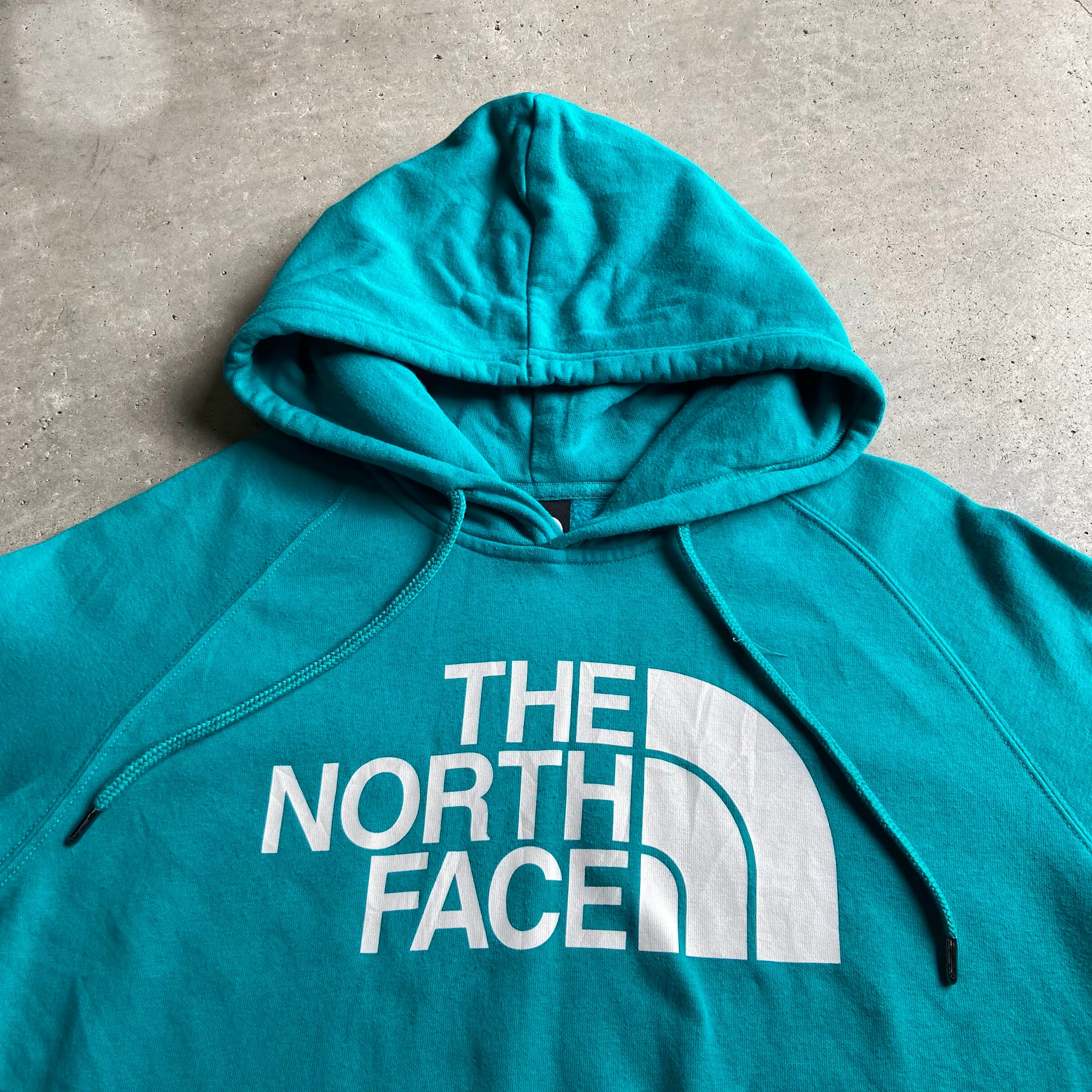 THE NORTH FACE ザ ノースフェイス ビッグロゴプリント プルオーバー スウェットパーカー レディースXL 古着 エメラルドグリーン  緑色【パーカー】 | cave 古着屋【公式】古着通販サイト