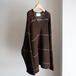 INNAT “ V-neck Line Border Sweater ( Brown )”