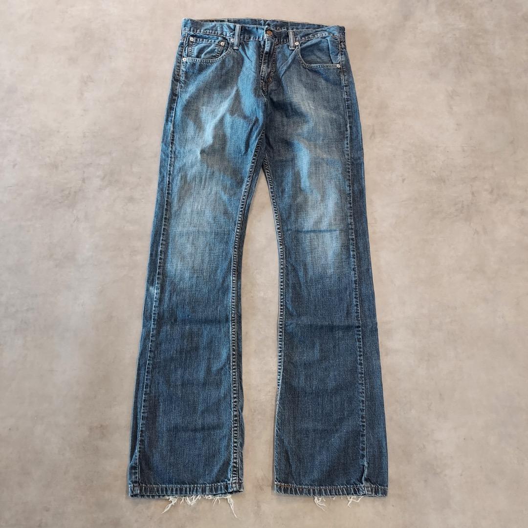 リーバイス527 Levis W32 フレアブーツ 青 古着 ボトム 22203