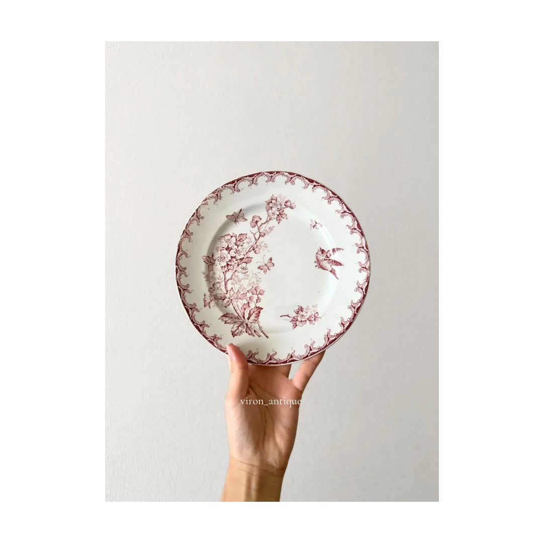 フランス製 フランス製 アンティーク 皿 「FF」6枚セット アンティーク