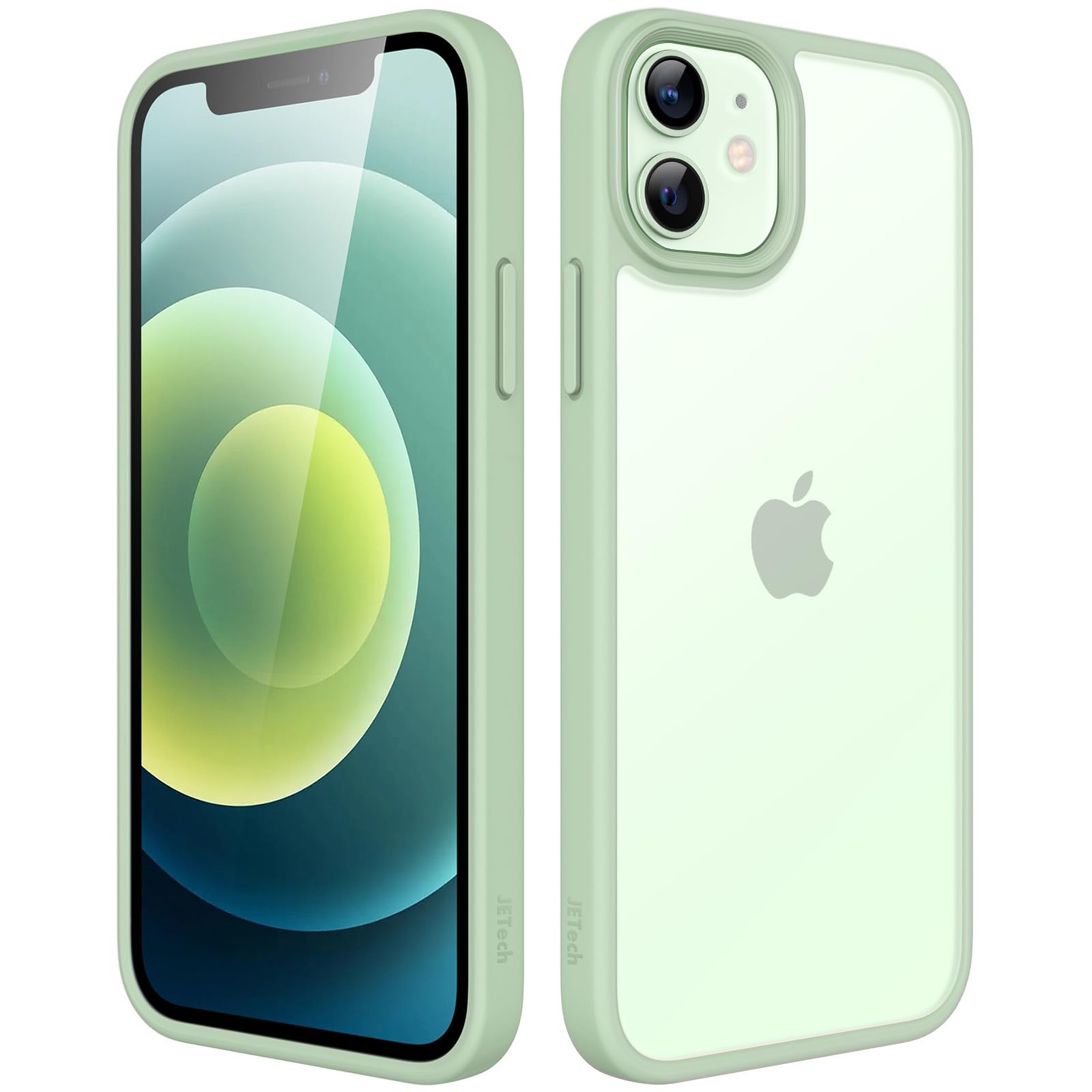 【数量限り】JETech マットケース iPhone 12 Mini 5.4インチ 耐衝撃性ミリタリーグレードの落下防止 つや消しの半透明の背面電話カバー 指紋防止 (グリーン)