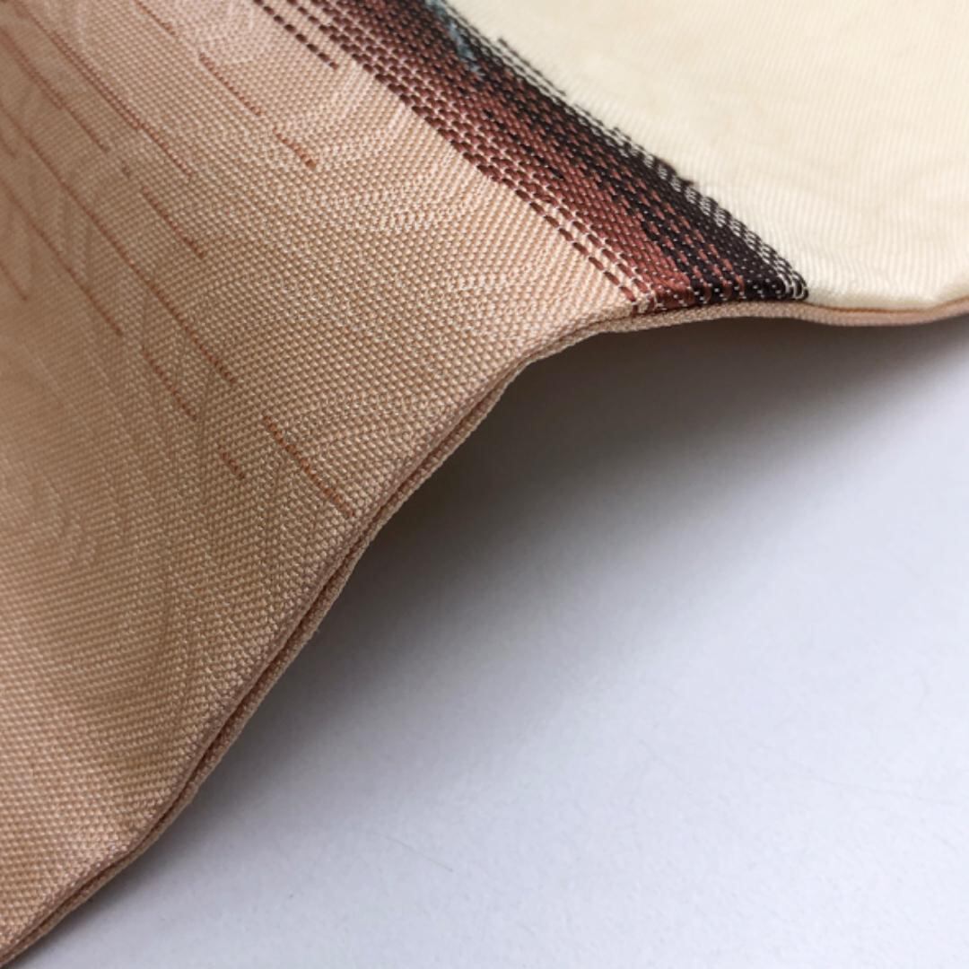 名古屋帯 月にフクロウ 梟 抽象柄 金銀糸 蒸栗色 O-5344 名古屋帯 月にフクロウ 梟 抽象柄 金銀糸 蒸栗色 O-5344