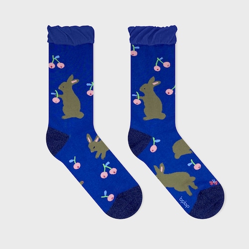 【Aiko Fukawa】布川愛子 SOCKS さくらんぼとうさぎ ソックス