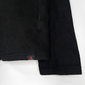 ノースフェイス　フリース　ジャケット　ポーラテック　裏起毛　薄手　刺繍　ブラック　L