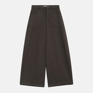 patch-pocket wide full-length pants　J00340