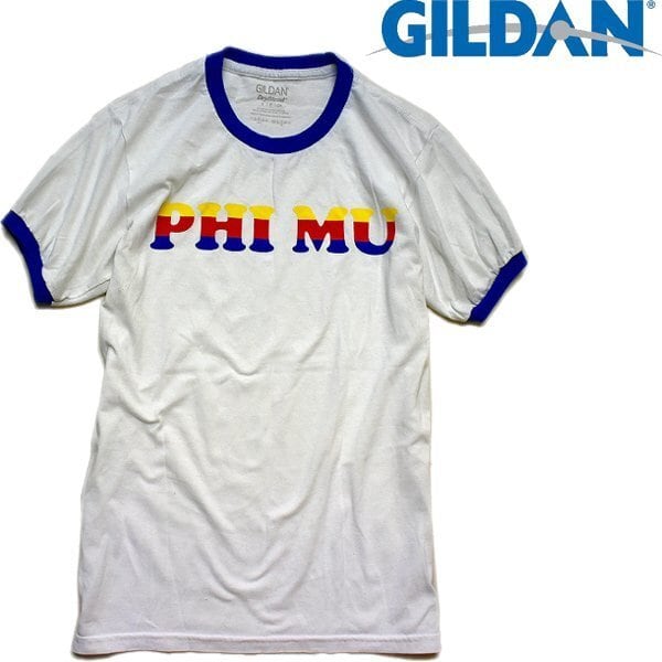 1点物◇ギルダンGILDAN白リンガーTシャツUSA古着SメンズレディースOK