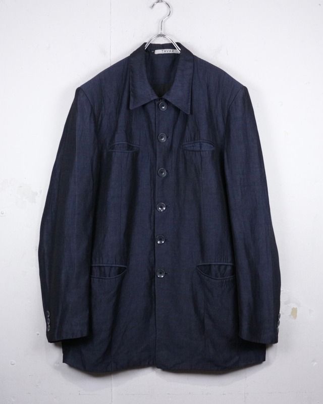 【Caka act2】Beautiful Navy Color Vintage Loose Jacket