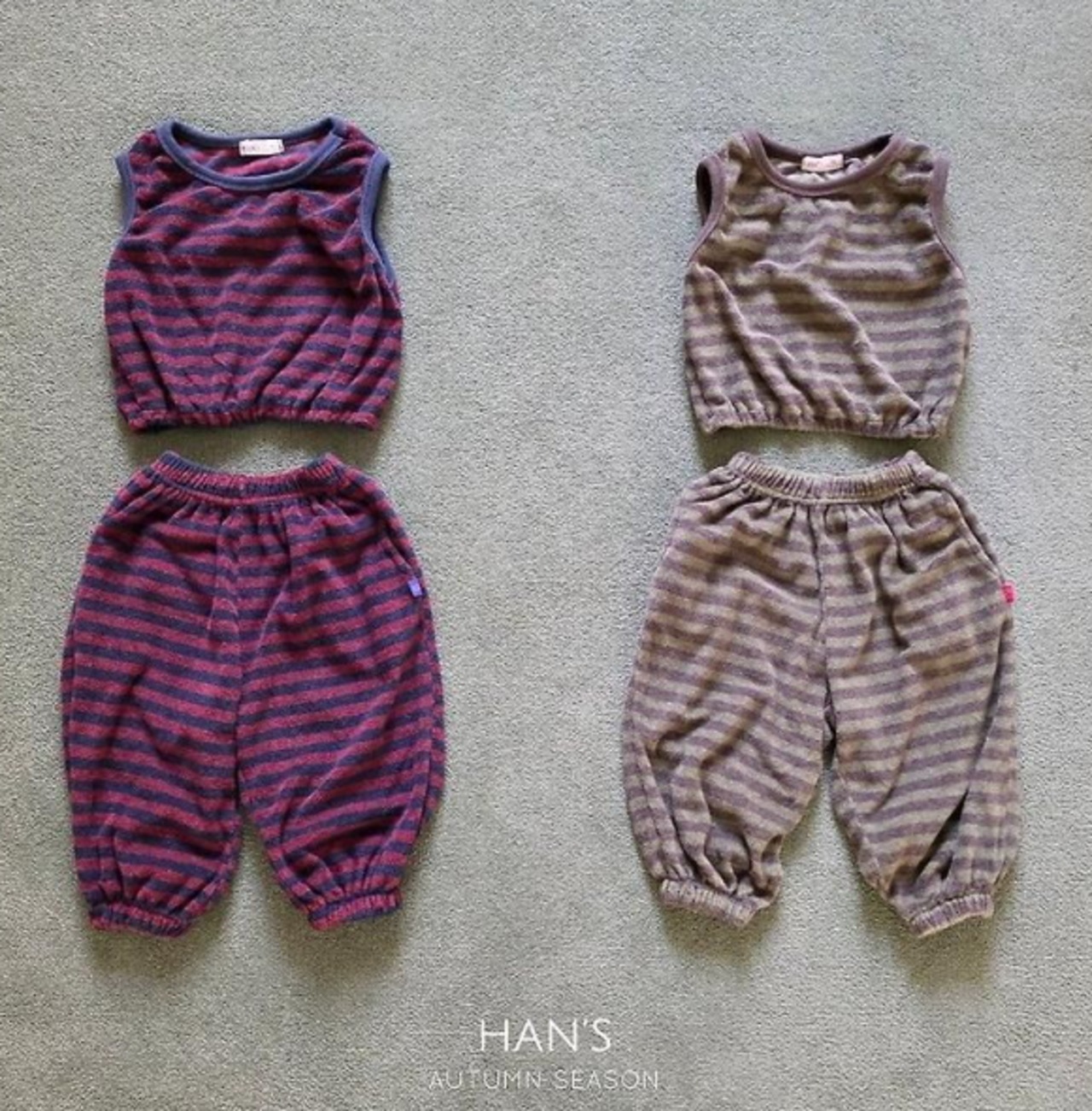 【取寄/韓国直送】Hans テリーストライプベスト｜秋服｜韓国子供服｜26/AT