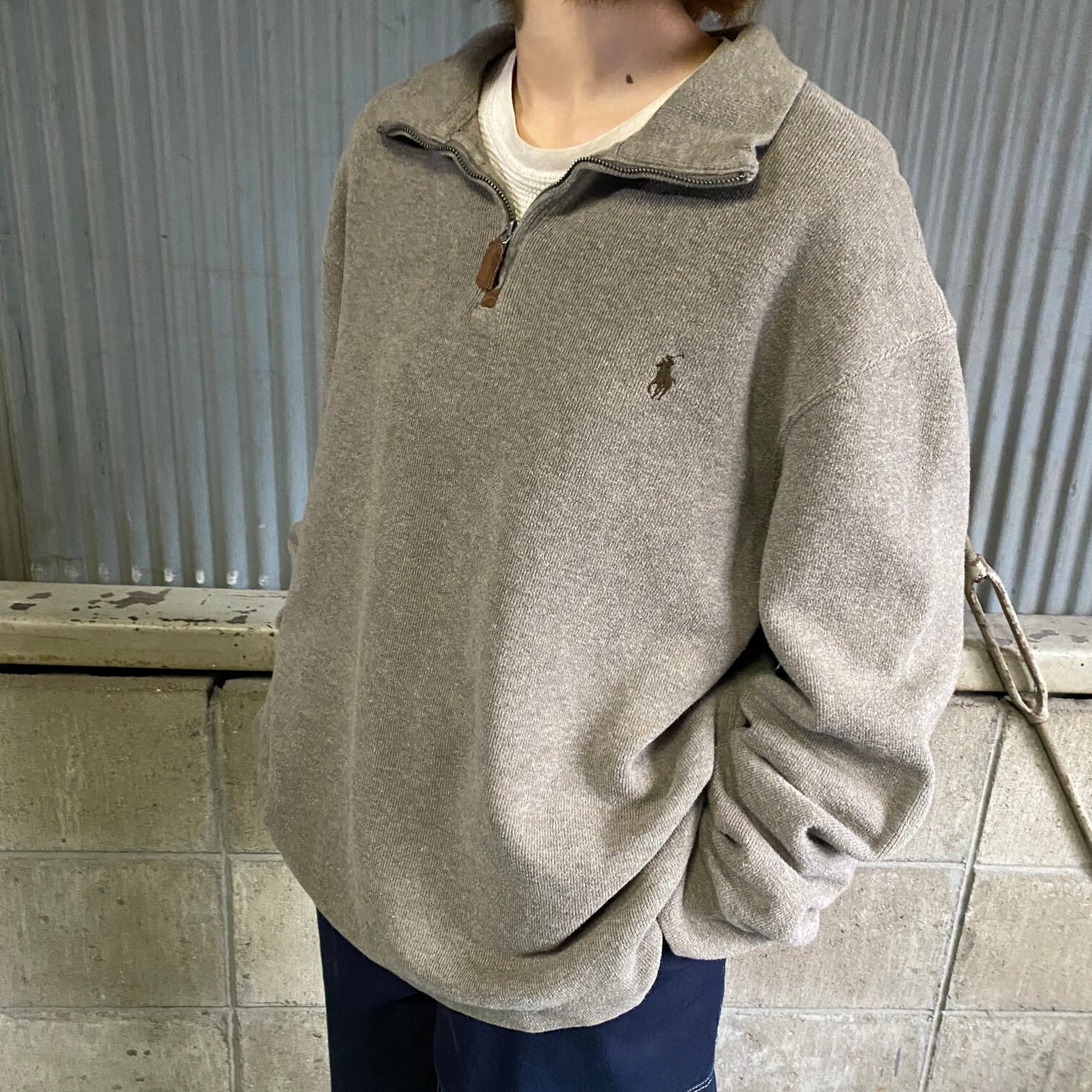 60〜70's vintage dead stock oatmeal sweat