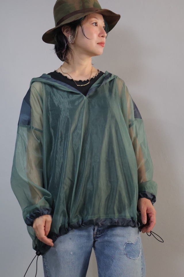 NEW！シフォン×タフタモスキーノガードフーディ【12605-524-20】2026AW