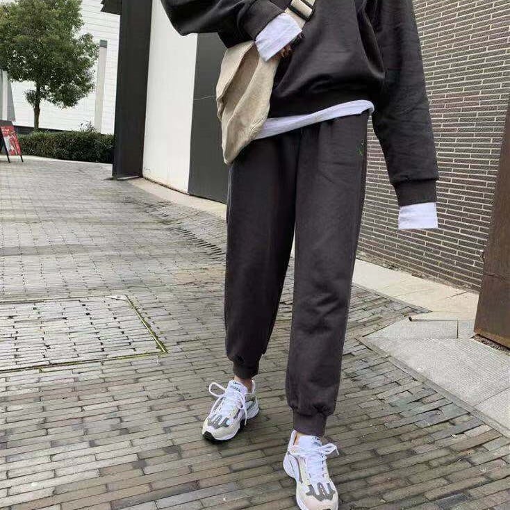 返品送料無料】 とろみパンツ ストリートファッション スポーツカジュアル XL 韓国 黒 夏