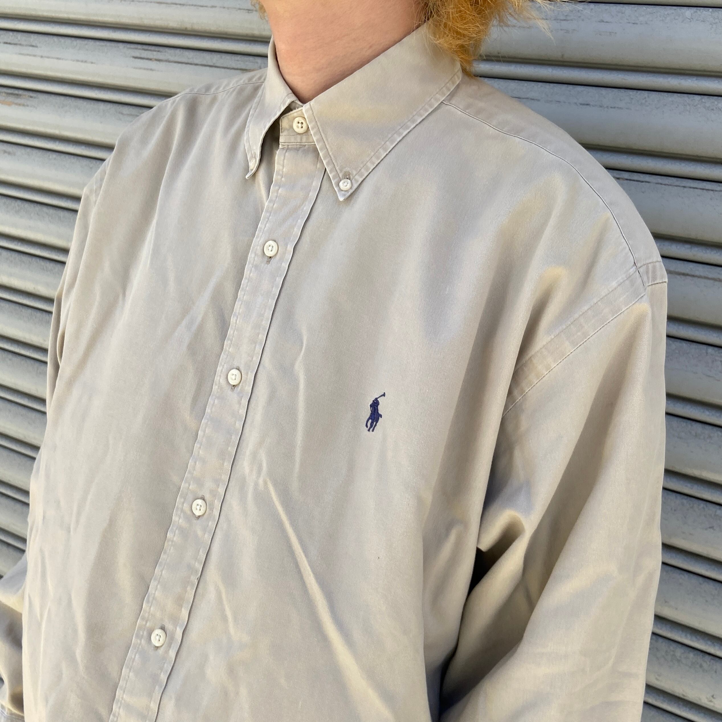 送料無料』Ralph Lauren 90s BLAIRE ボタンダウンシャツ 長袖 L | 古着 